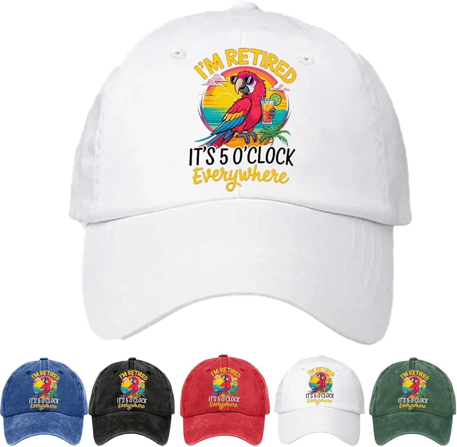 Happyhour Cap-Adjustable Cotton Breathable Baseball Cap-Retirement Gifts