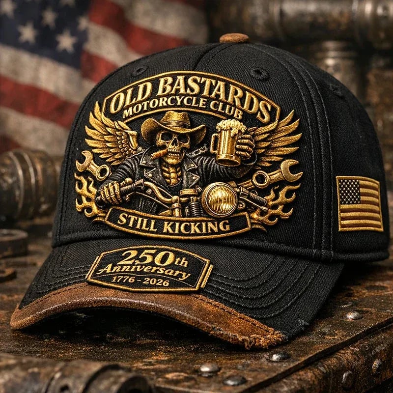 🏍️Old Bastards Motorcycle Club – 250th Anniversary "Still Kicking" Cap