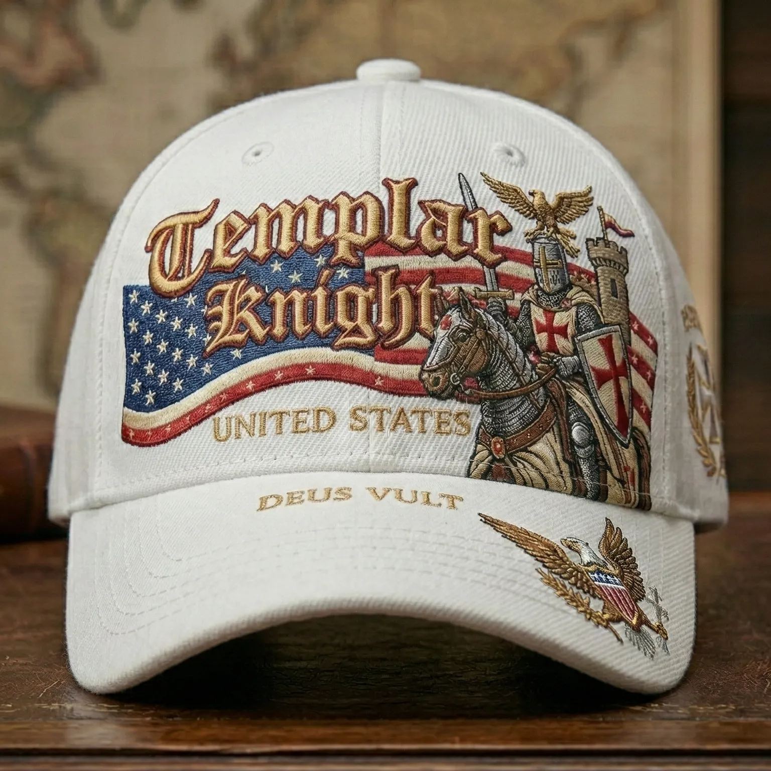 American Flag & Man of Faith Warrior Cap⚔️