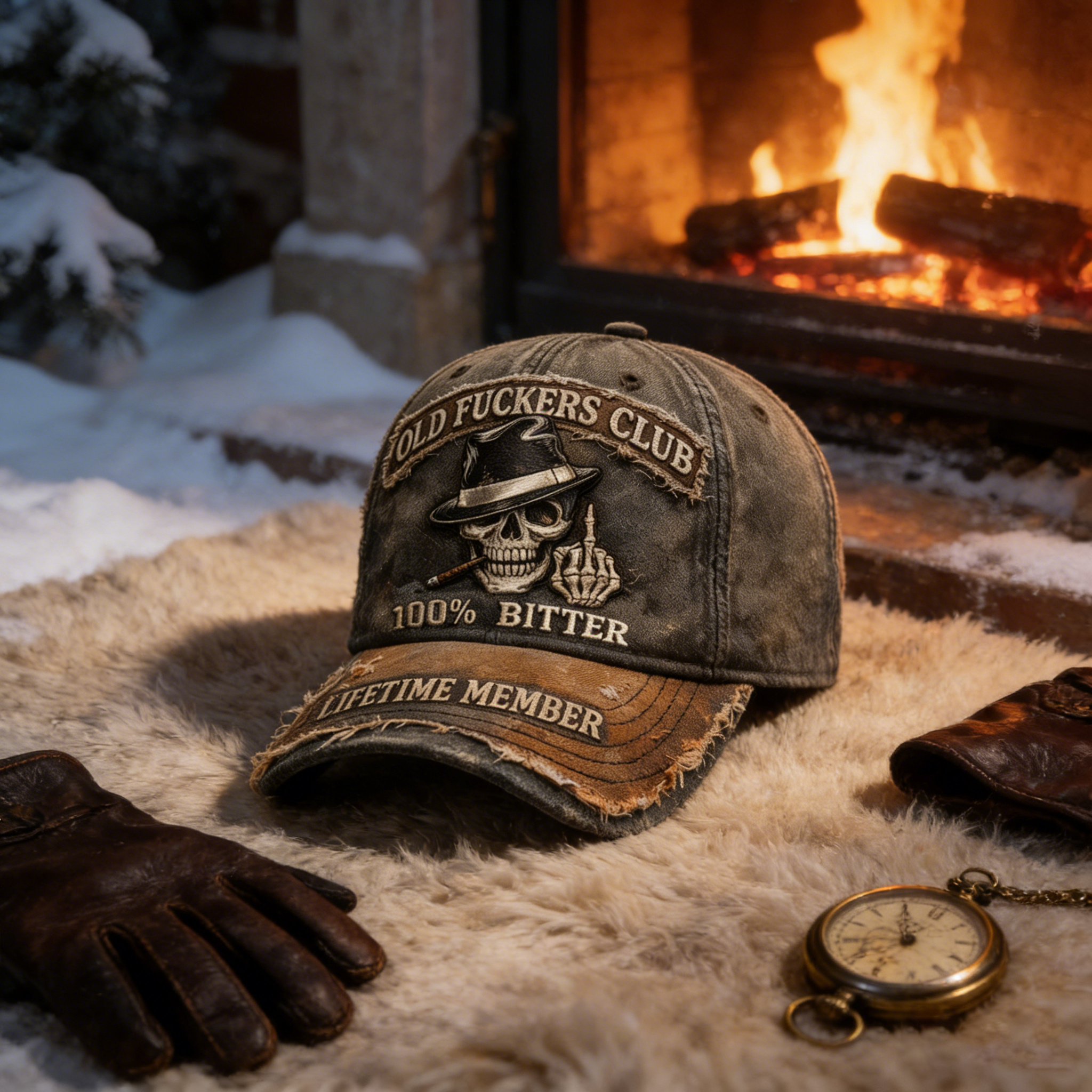 🎉New Year Flash Sale 60% OFF✨Retro Skull Old Fuckers Club Hat