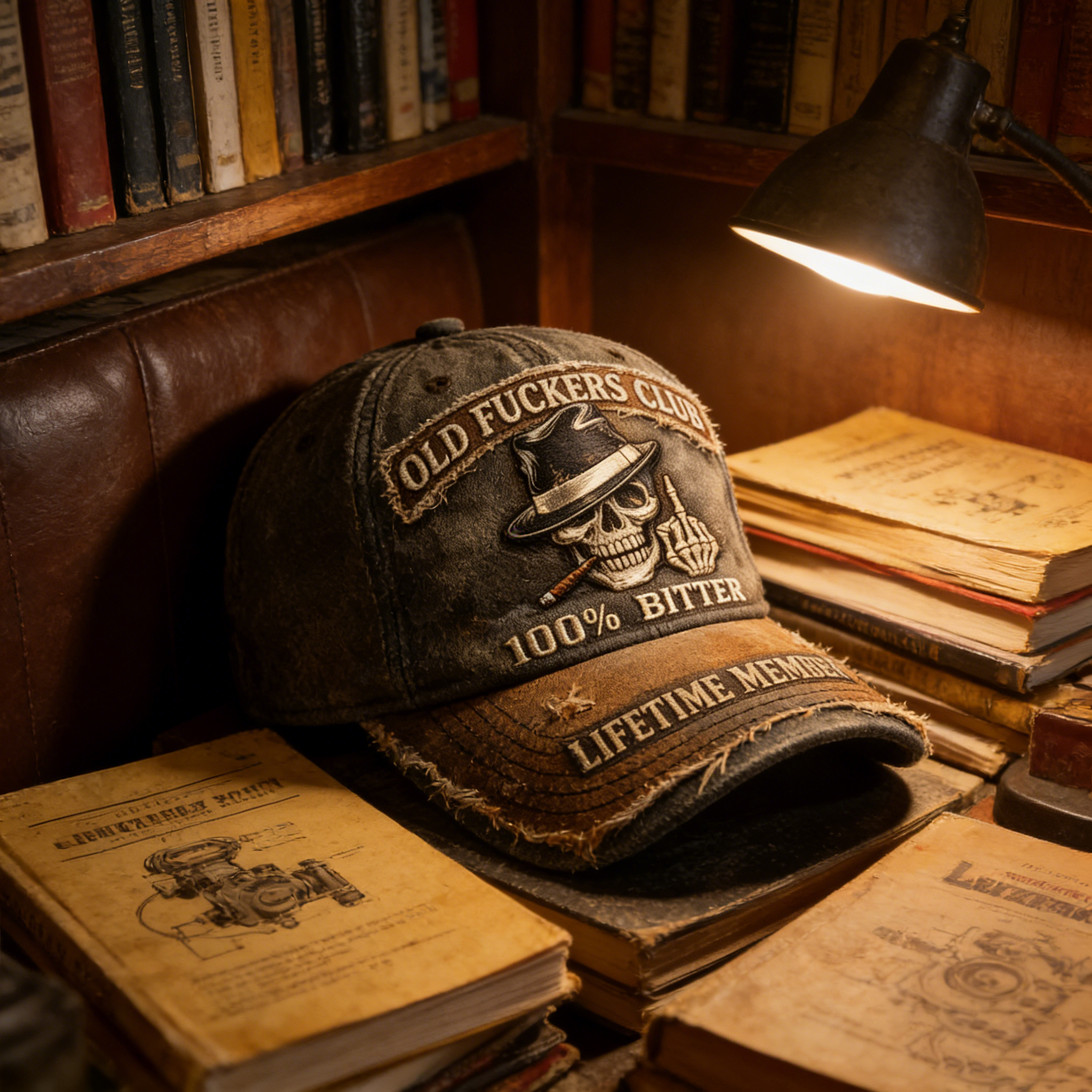 🎉New Year Flash Sale 60% OFF✨Retro Skull Old Fuckers Club Hat