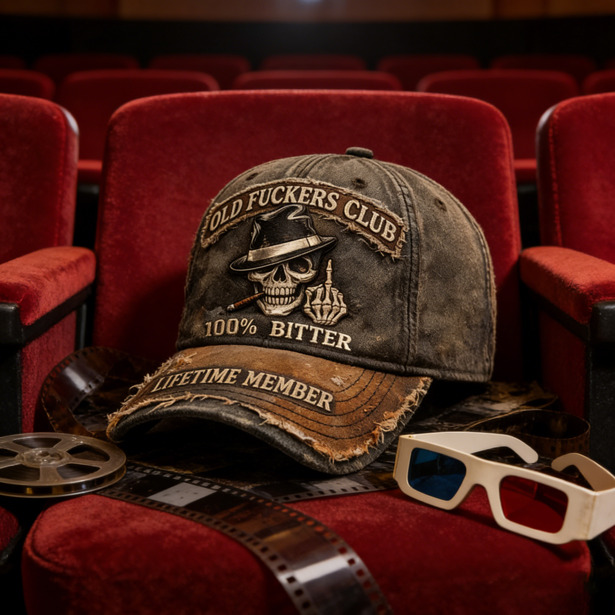 🎉New Year Flash Sale 60% OFF✨Retro Skull Old Fuckers Club Hat