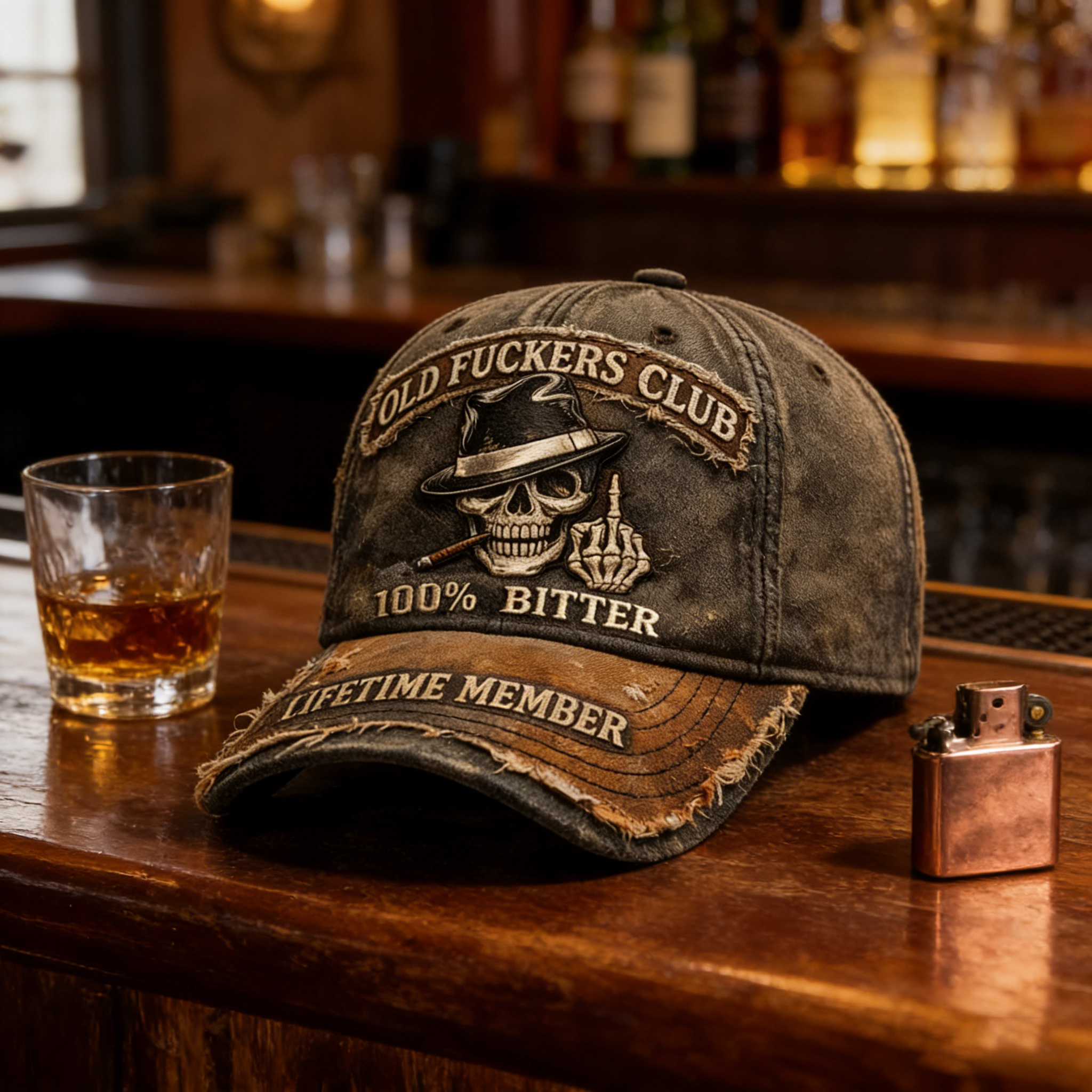 🎉New Year Flash Sale 60% OFF✨Retro Skull Old Fuckers Club Hat