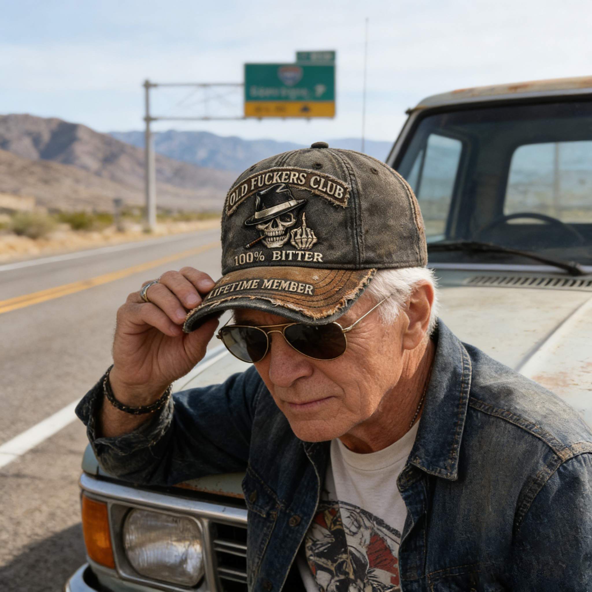 🎉New Year Flash Sale 60% OFF✨Retro Skull Old Fuckers Club Hat