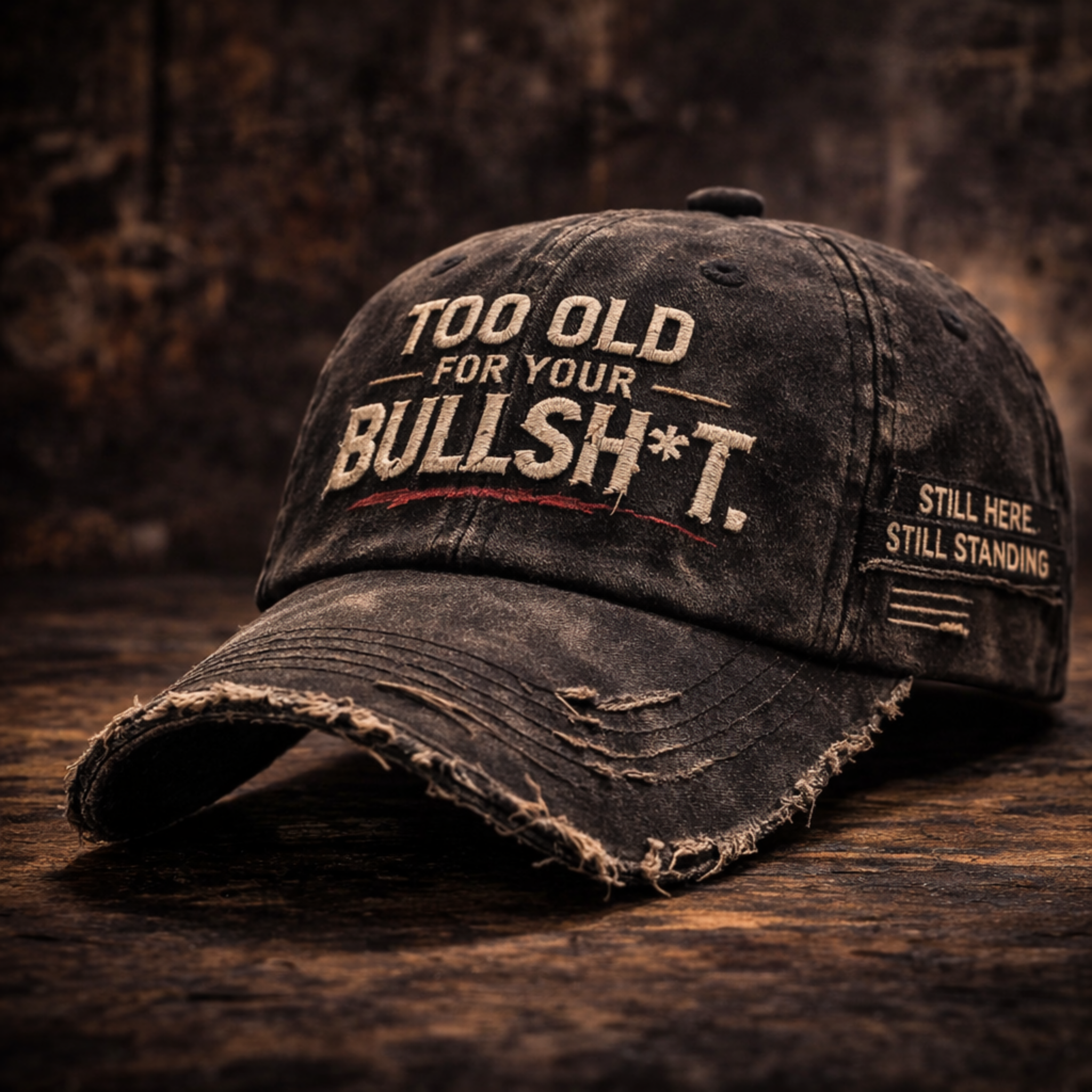 🔥LAST DAY 49% OFF - TOO OLD FOR YOUR BULLSH*T™ Distressed Vintage Cap