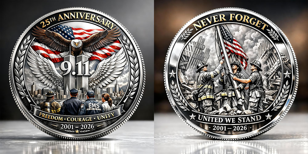 9/11 Never Forget – 25th Anniversary Commemorative Coin