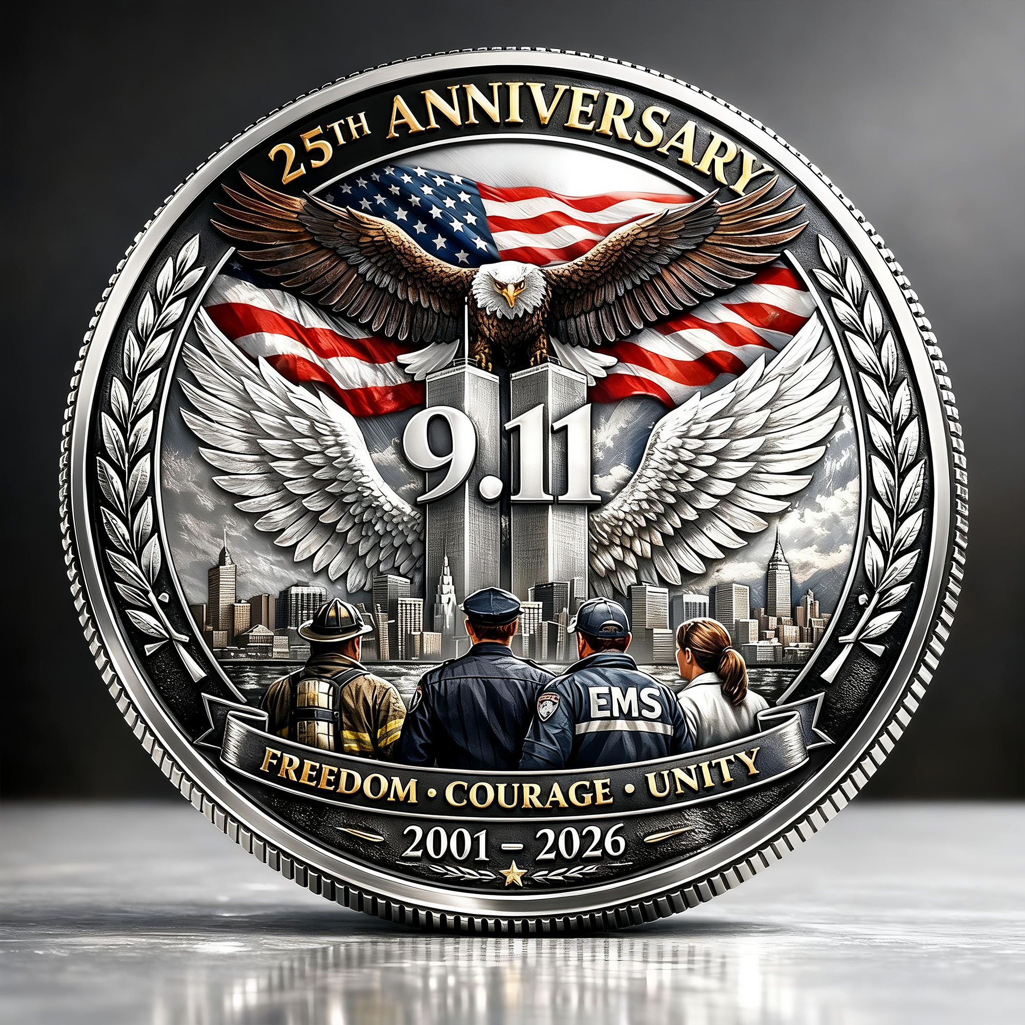 9/11 Never Forget – 25th Anniversary Commemorative Coin
