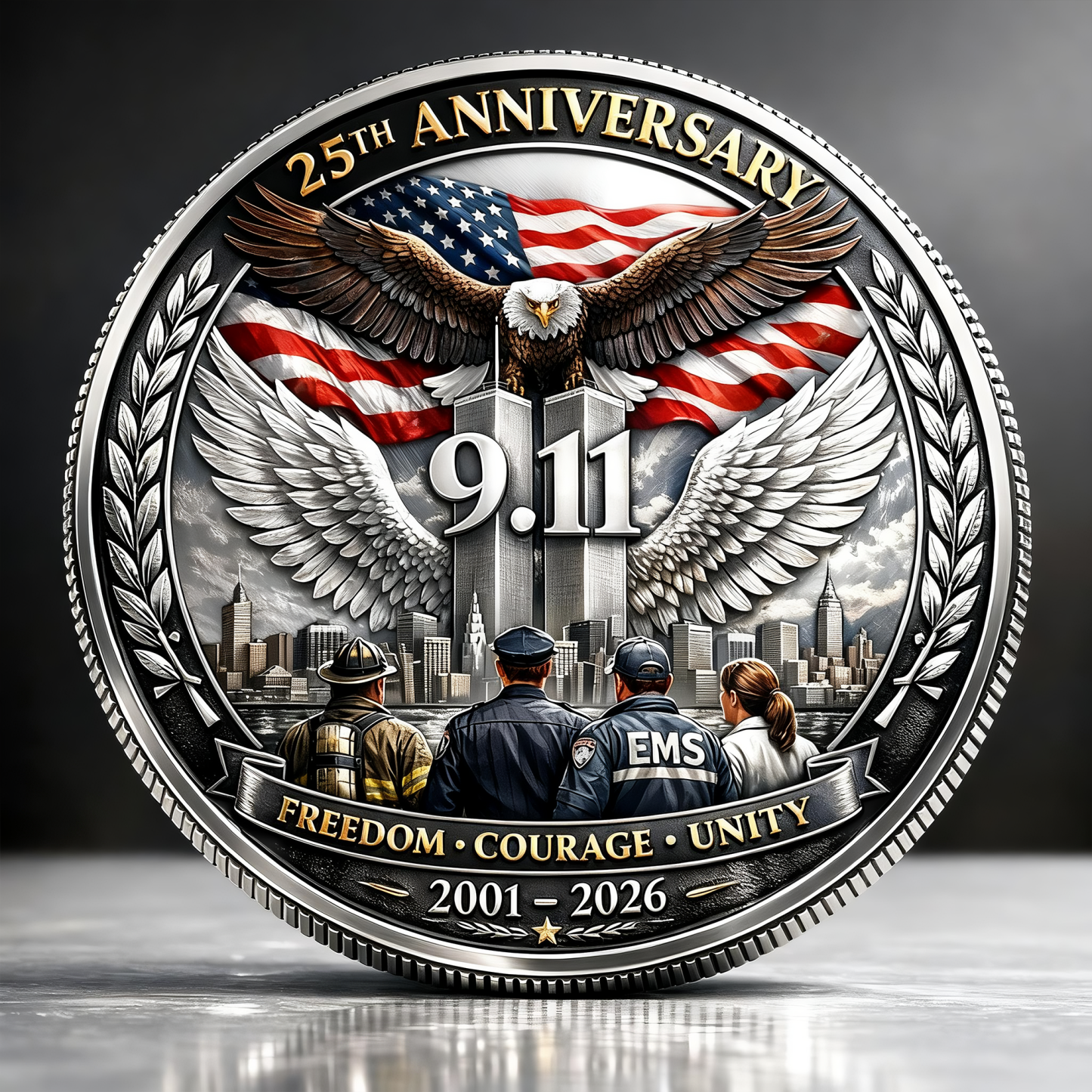 9/11 Never Forget – 25th Anniversary Commemorative Coin