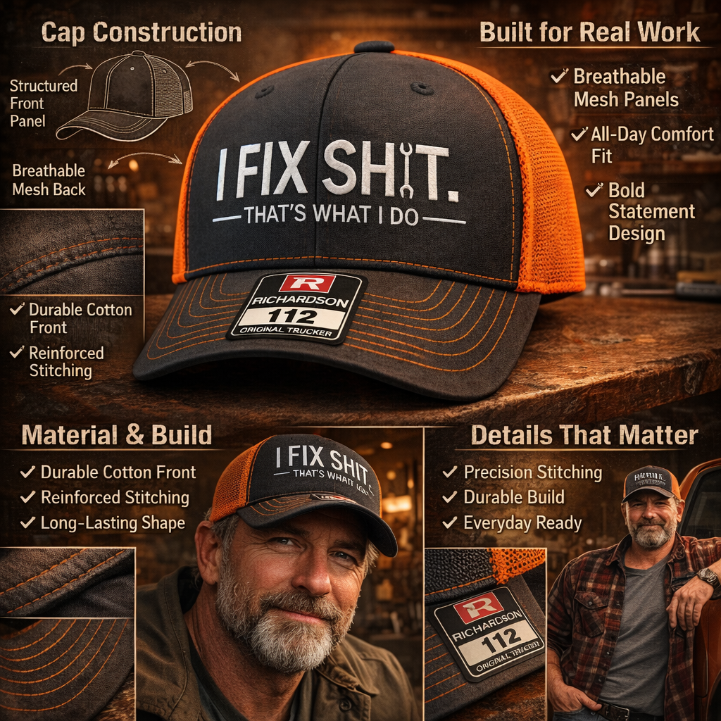 🔥LAST DAY 49% OFF - “I FIX SH*T — THAT’S WHAT I DO” Hat🔧