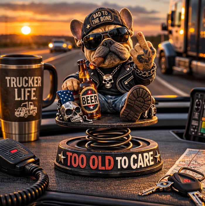 ⏰Hot Sale: Save 49%-Too Old To Care Dashhoard Bobblehead