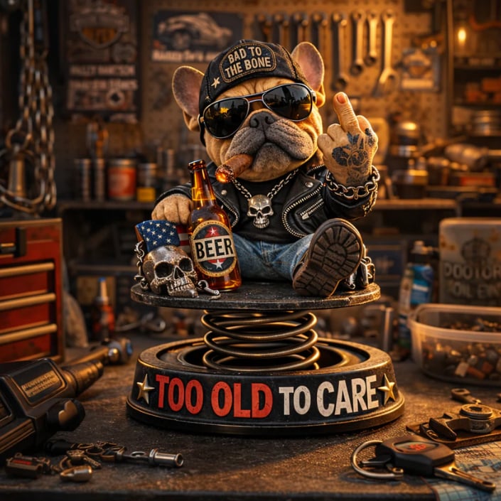 ⏰Hot Sale: Save 49%-Too Old To Care Dashhoard Bobblehead