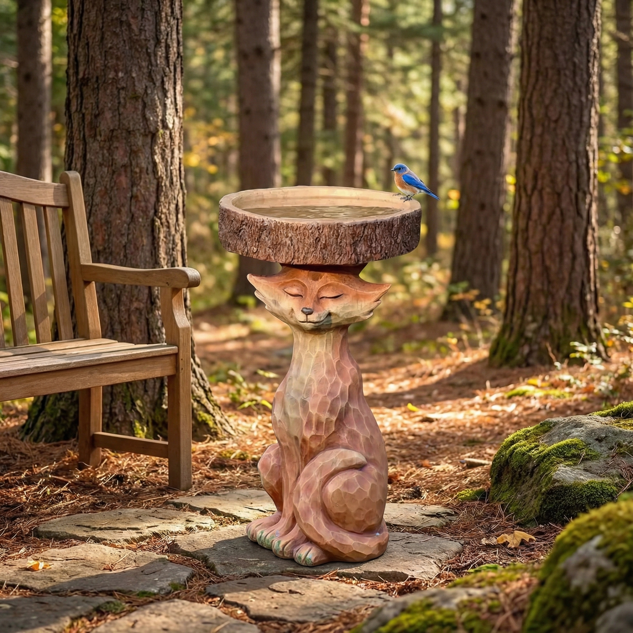 Whimsical Woodland Animal Resin Bird Feeder
