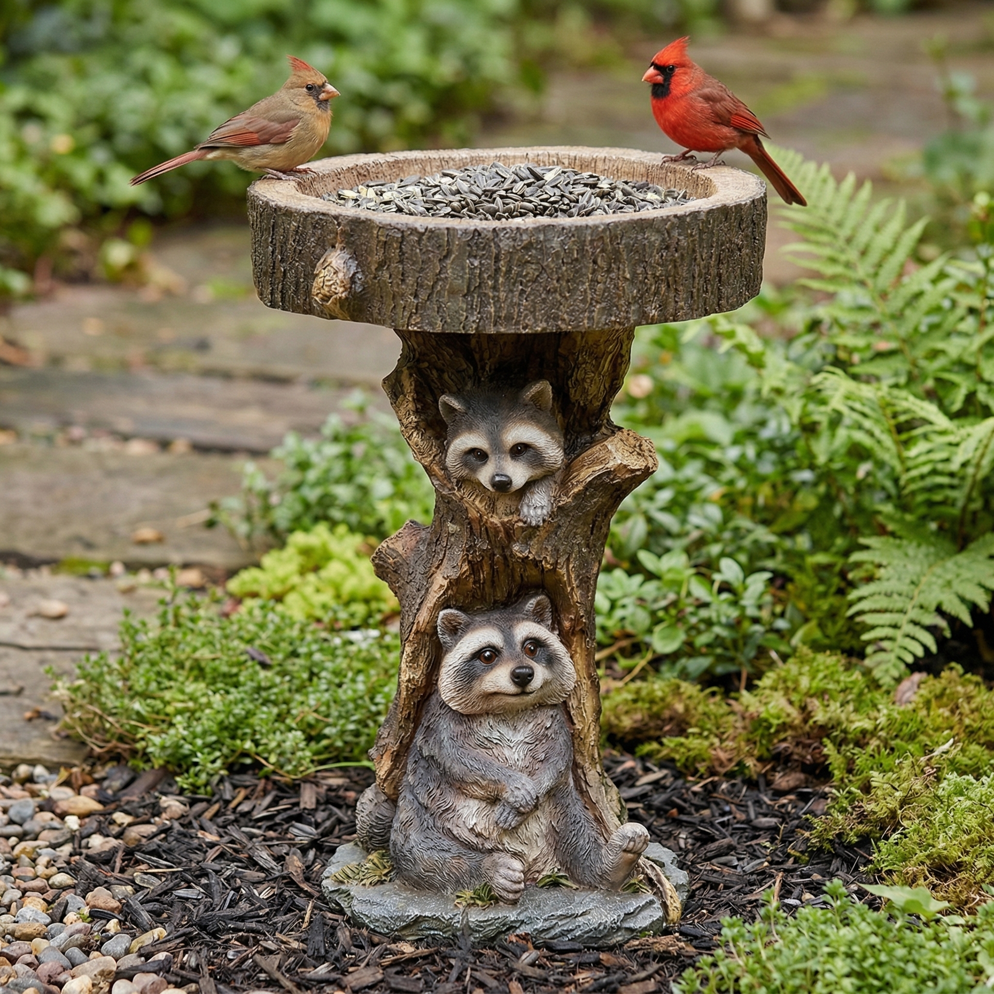 Whimsical Woodland Animal Resin Bird Feeder
