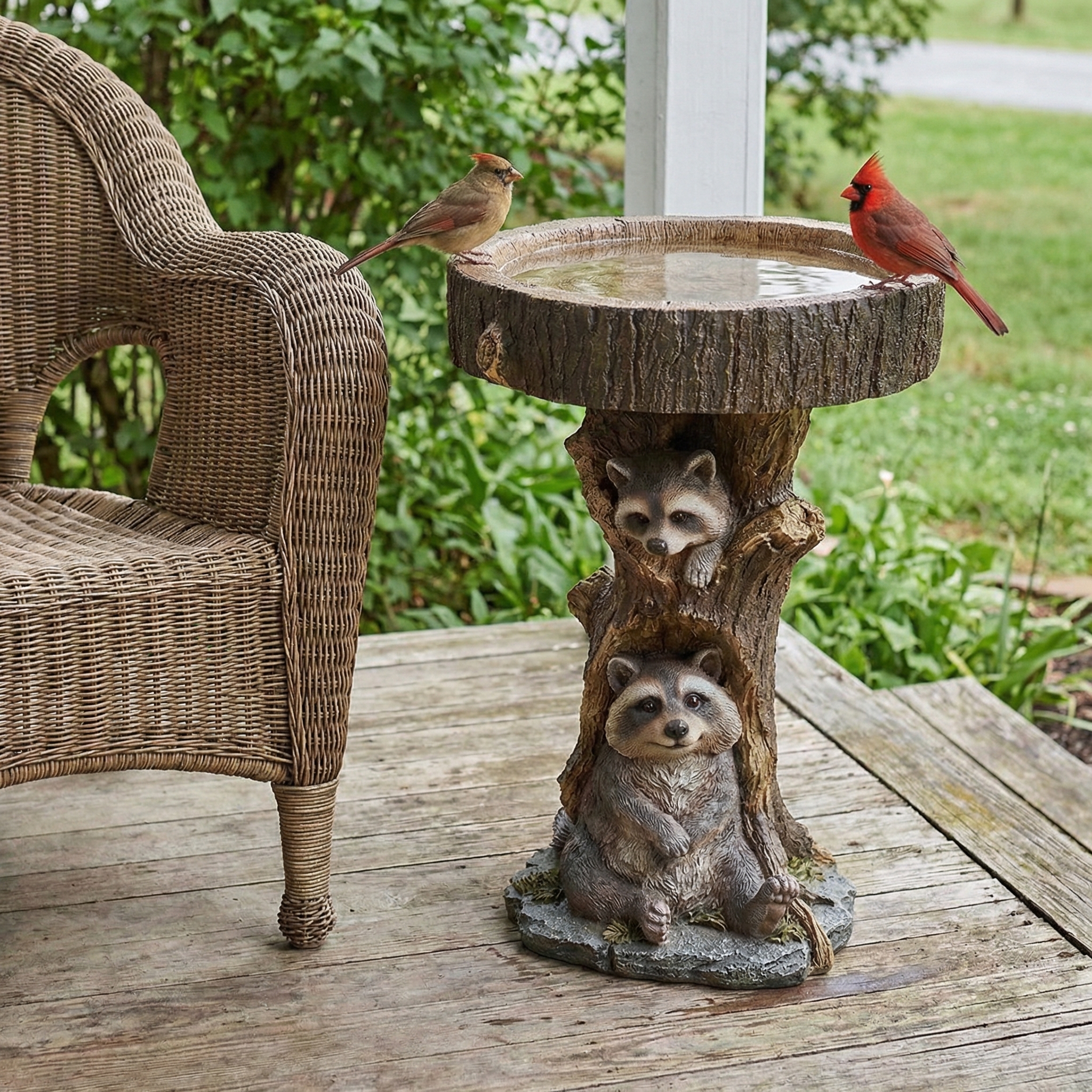 Whimsical Woodland Animal Resin Bird Feeder