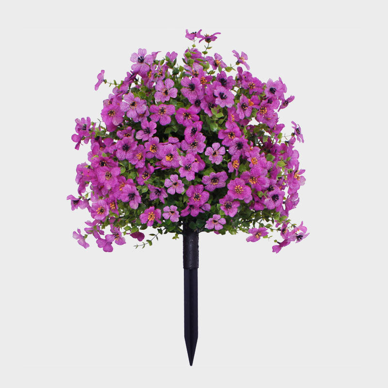 Artificial Eucalyptus and Violet Ground-Insert Floral Decoration