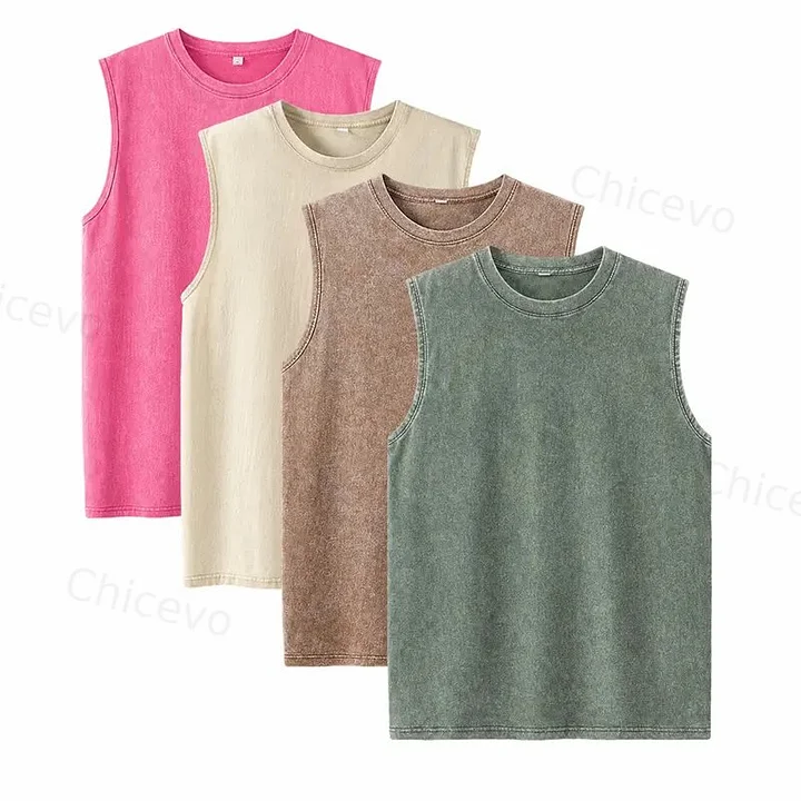 Men's Oversized Vintage Wash Heavy Cotton T-Shirt (4 Pack)