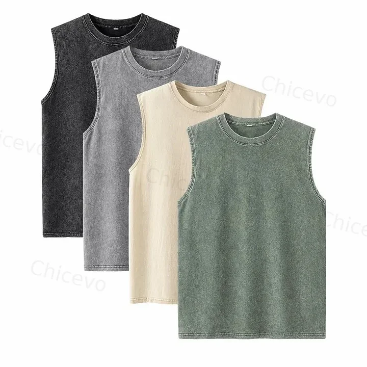Men's Oversized Vintage Wash Heavy Cotton T-Shirt (4 Pack)