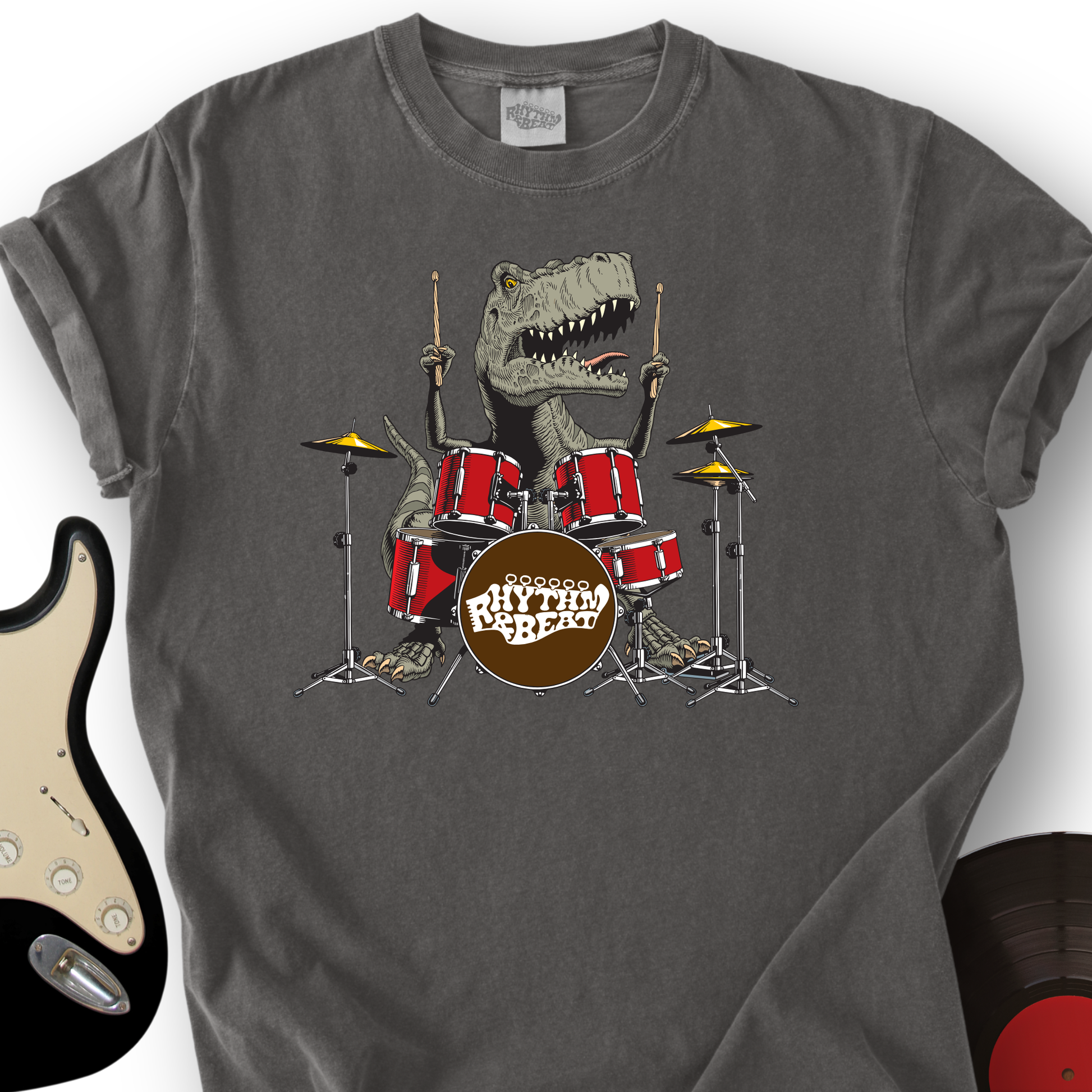 T-Rex Playing Drums T-Shirt