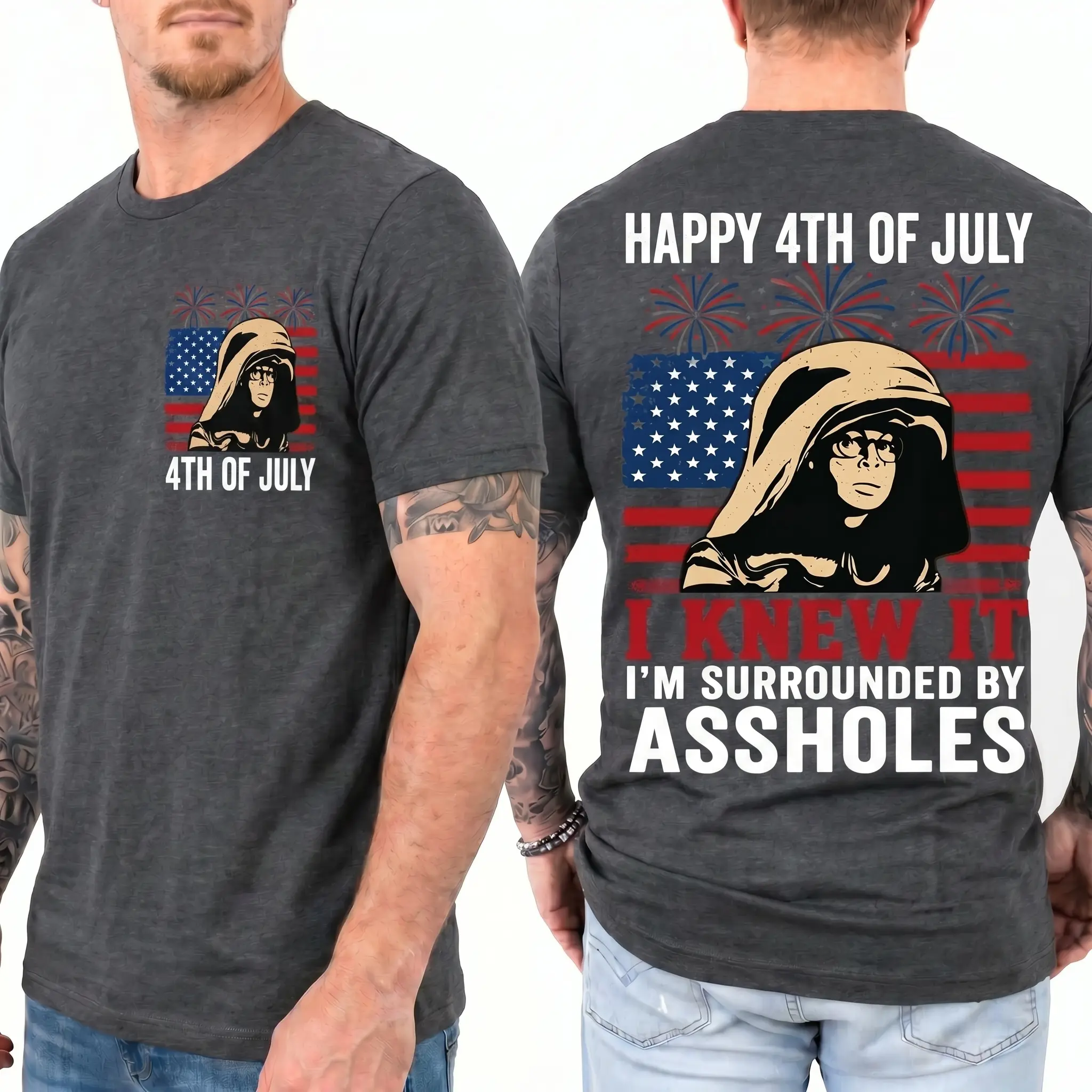 I Knew It I'm Surrounded 4th Of July T-Shirt