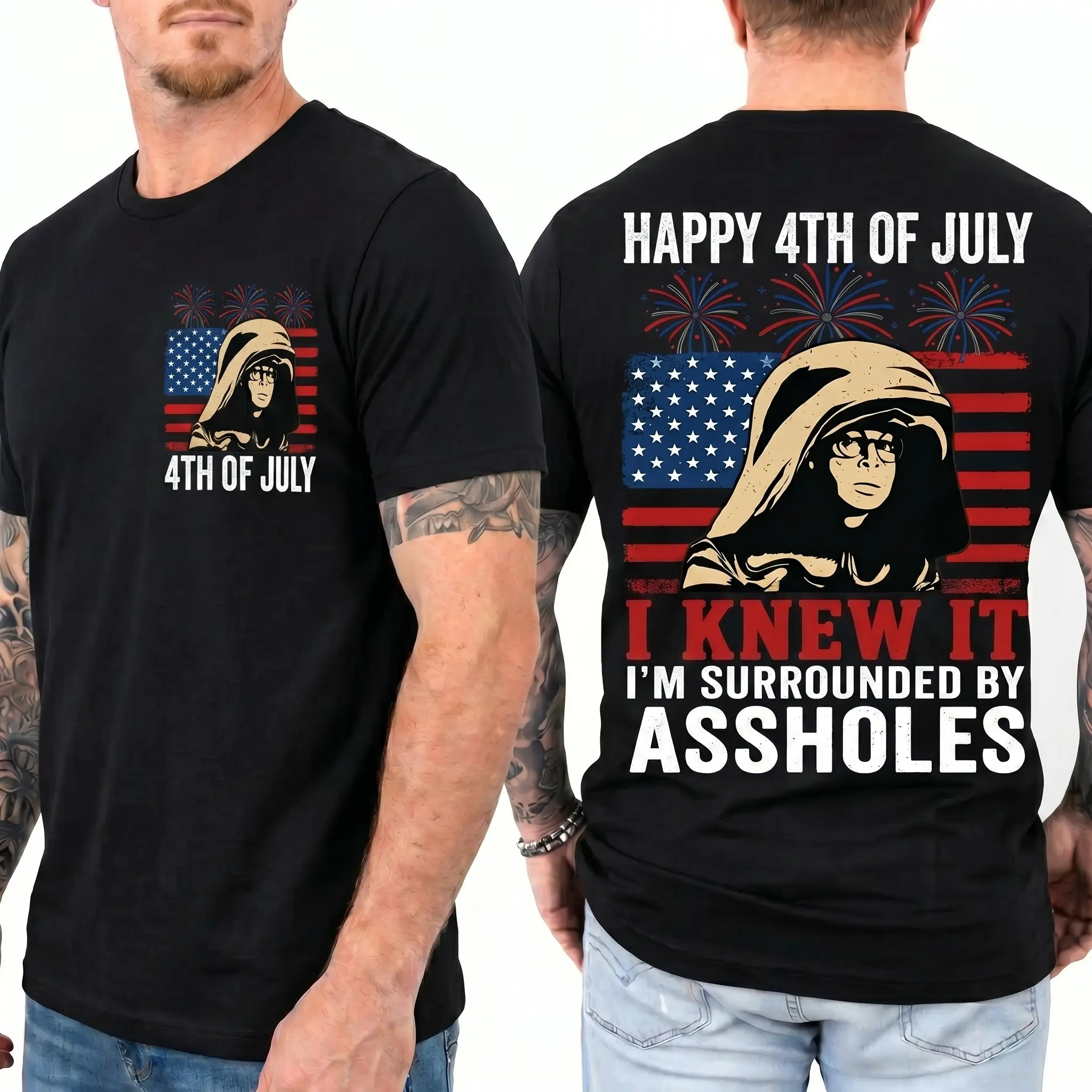 I Knew It I'm Surrounded 4th Of July T-Shirt