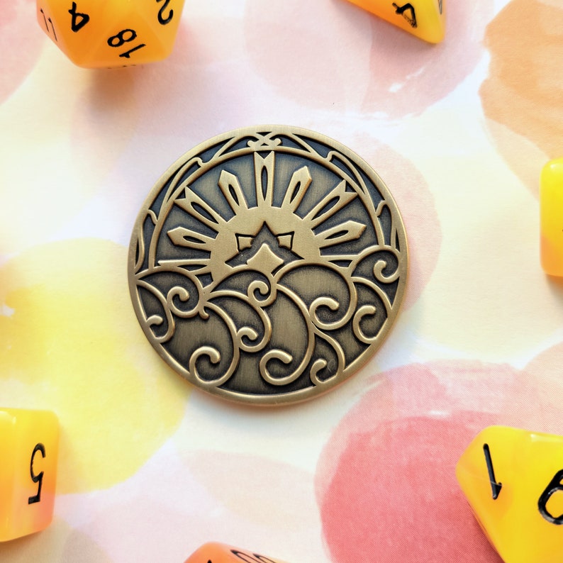🌞🌜 Sun & Moon DnD Decision Coin 