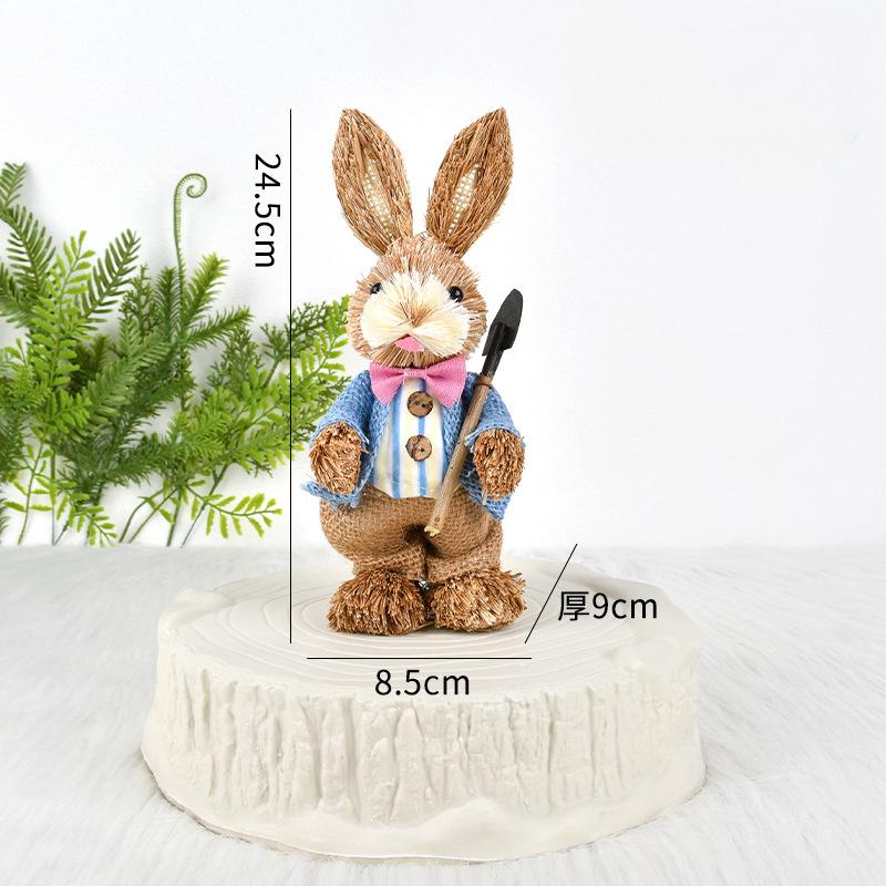 Easter Woven Grass Bunny Decor