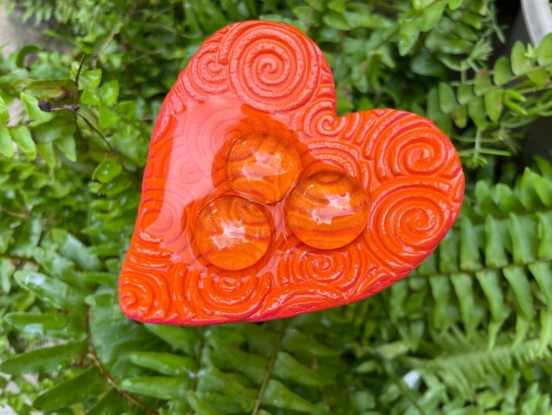 🌸Ceramic Heart Butterfly Bath Garden Stake