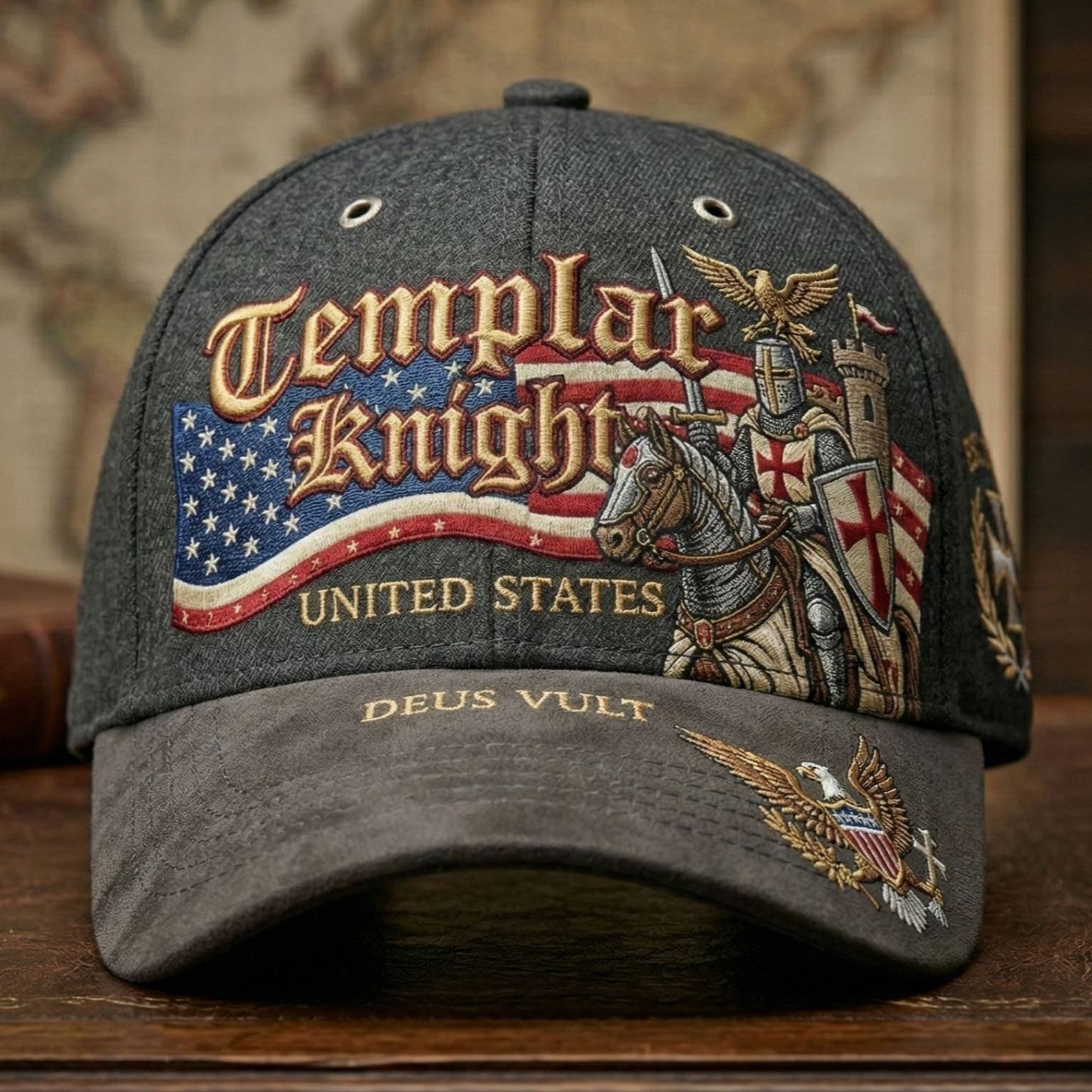 American Flag & Man of Faith Warrior Cap⚔️