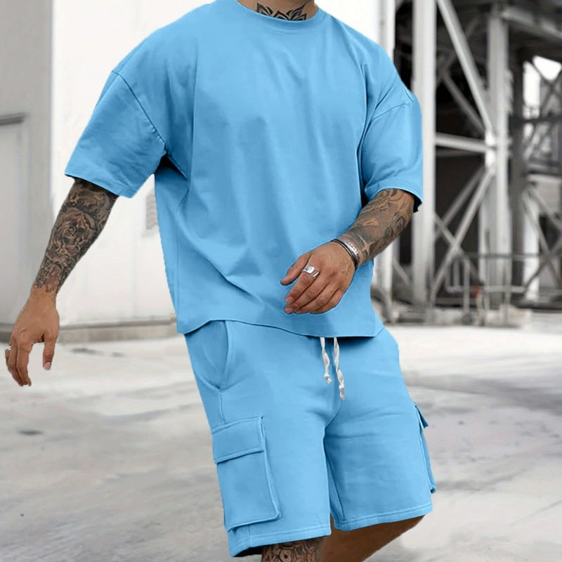 👕 50% OFF NOW! 🔥 Men's Casual Short Sleeve T-Shirt & Shorts Set – Breathable, lightweight & perfect for summer 🩳