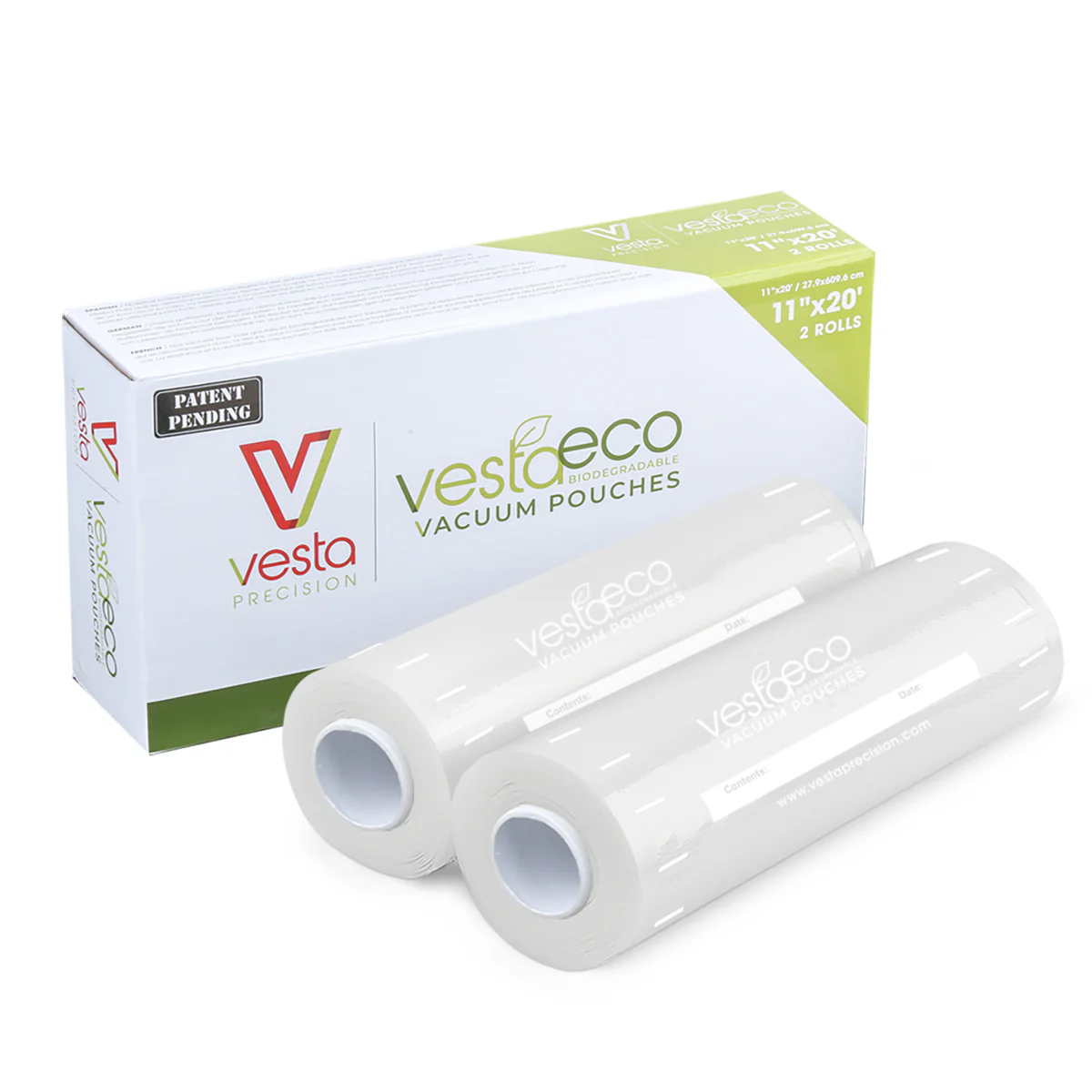 Rouleaux de scellage sous vide compostables VestaEco - en relief