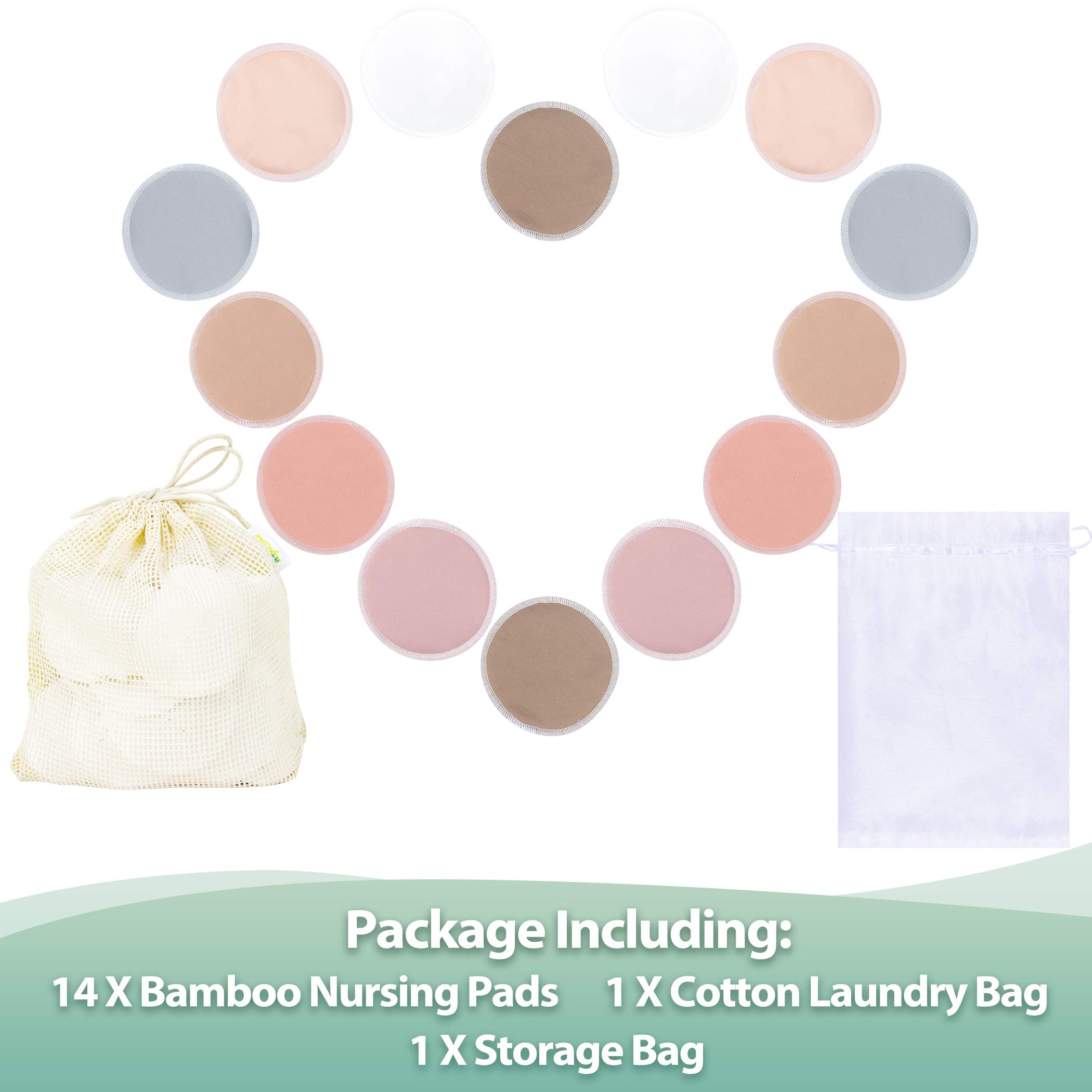 Reusable Nursing Pads, 7 Pairs