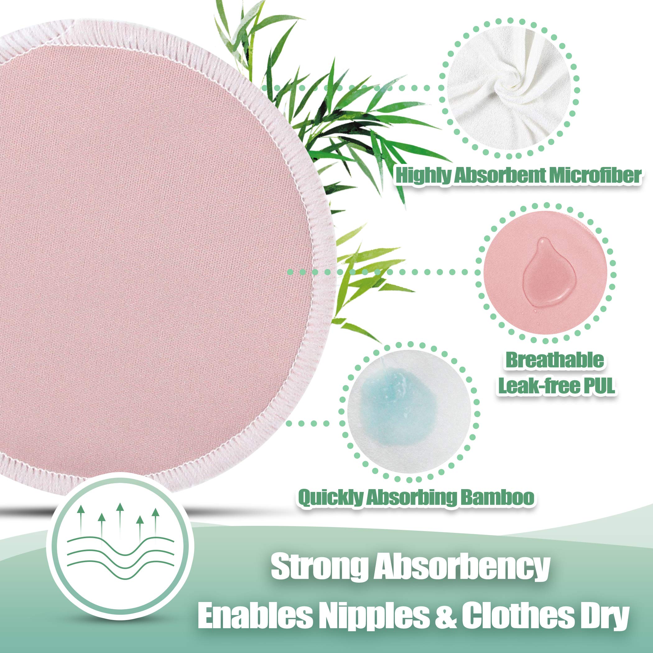 Reusable Nursing Pads, 7 Pairs