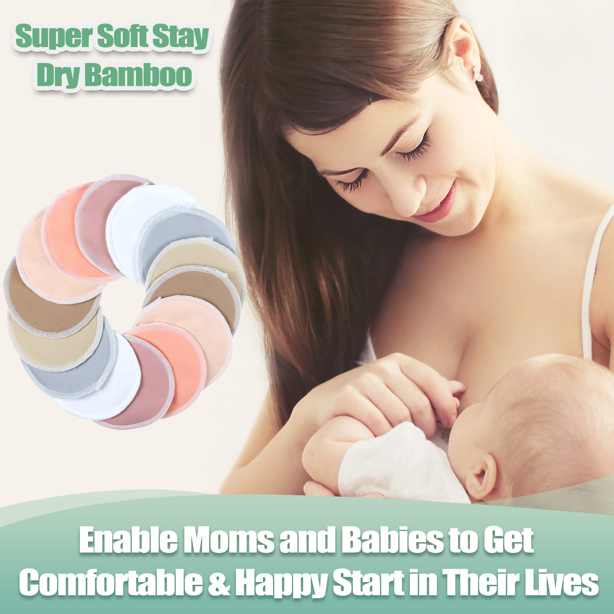 Reusable Nursing Pads, 7 Pairs