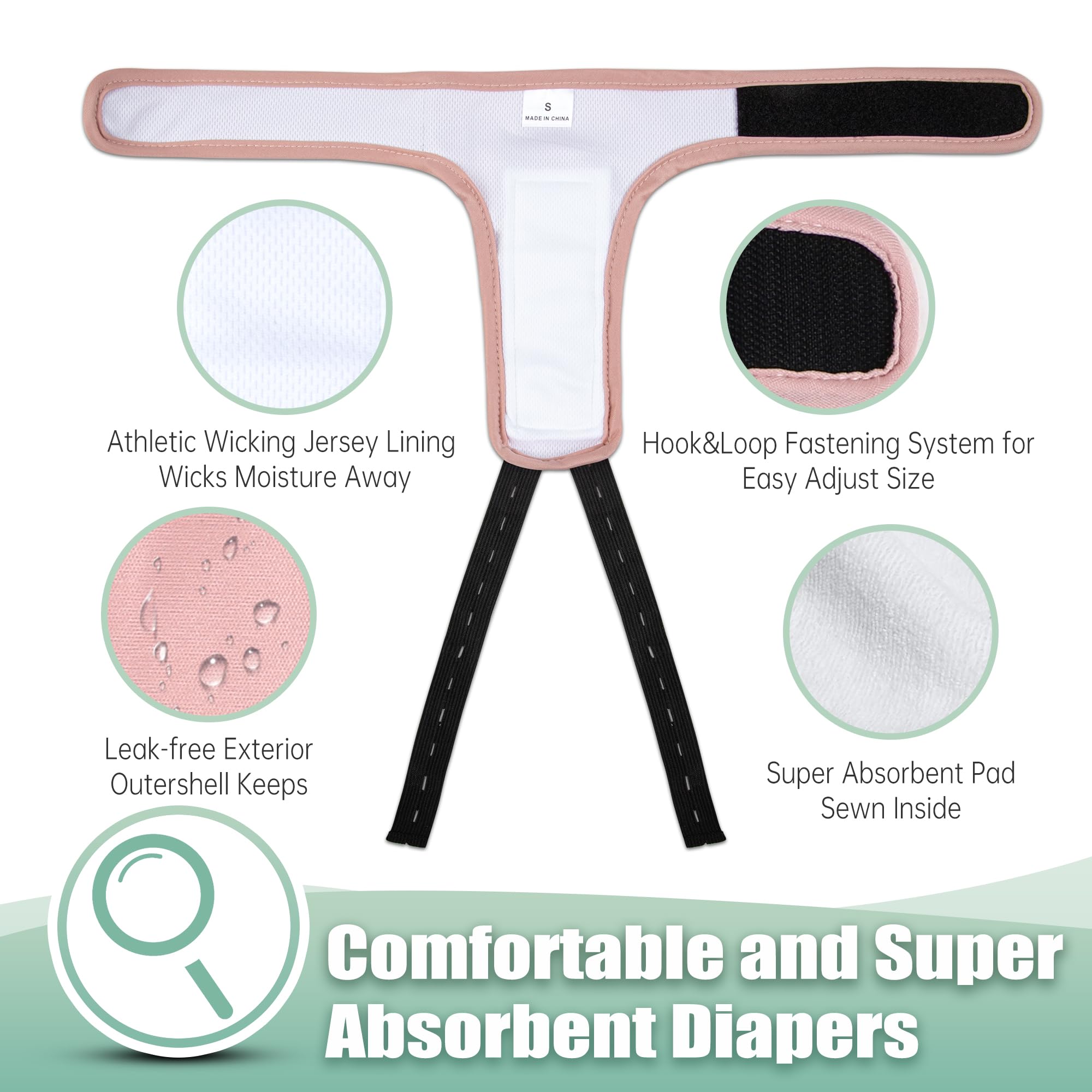 Wegreeco Cat Diapers, 3-Pack