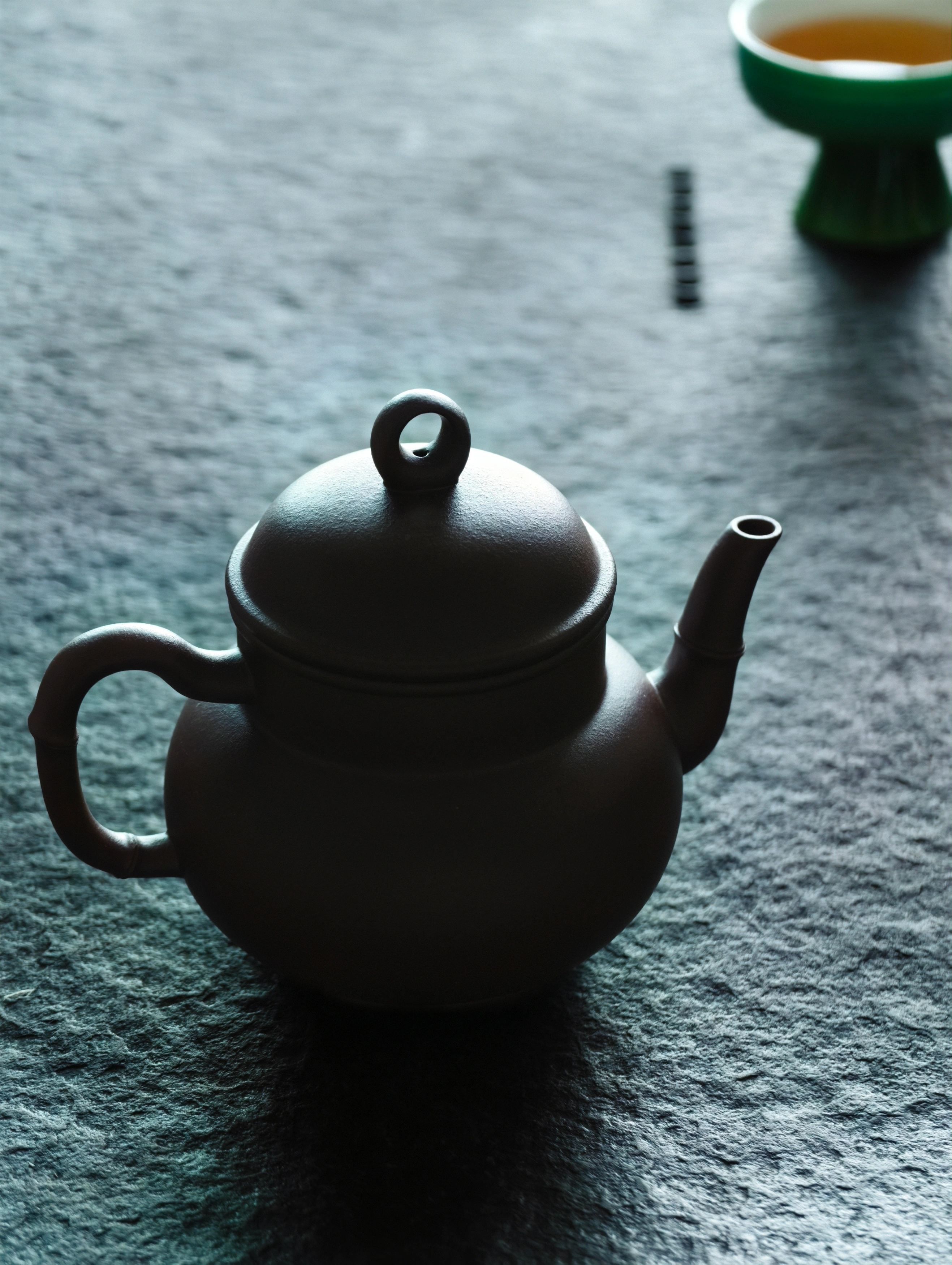 "Bamboo Brings Peace", Yixing Purple Clay (Zisha) Teapot 200ml
