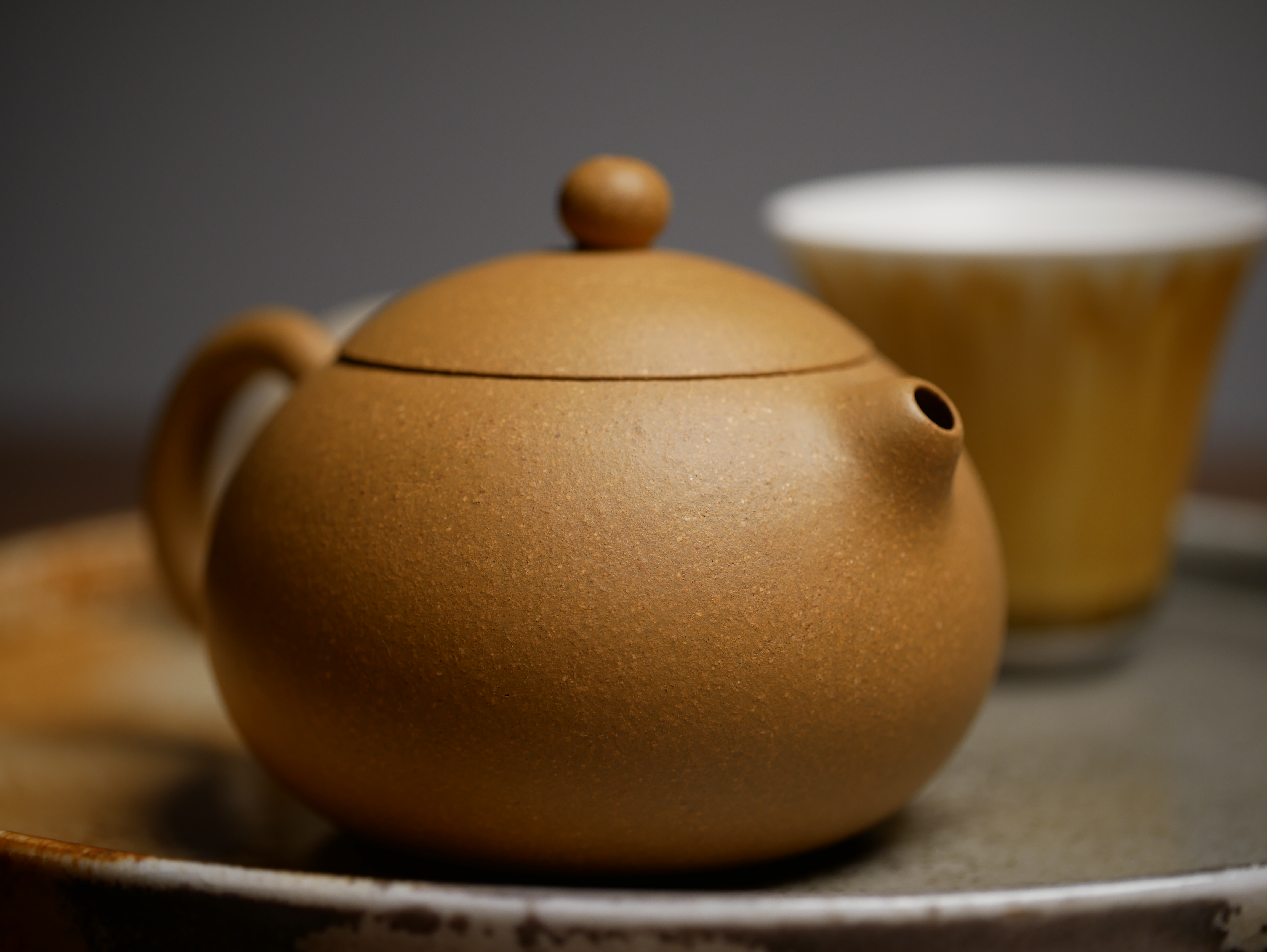 the "Golden Xishi", Yixing Purple Clay (Zisha) Teapot, Handmade Kung Fu Teapot 160ml