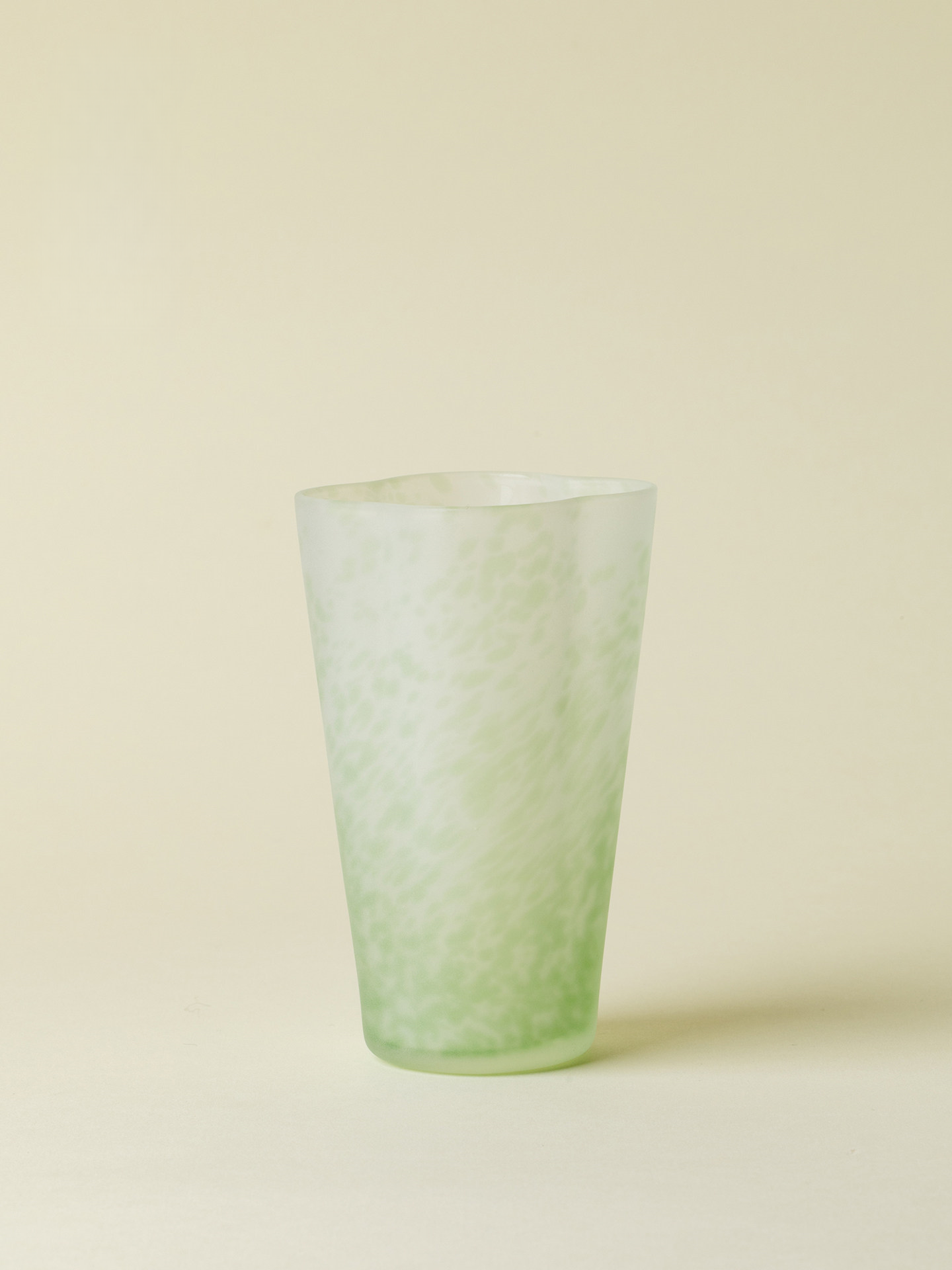 Green Frosted Glass Cup 150ml