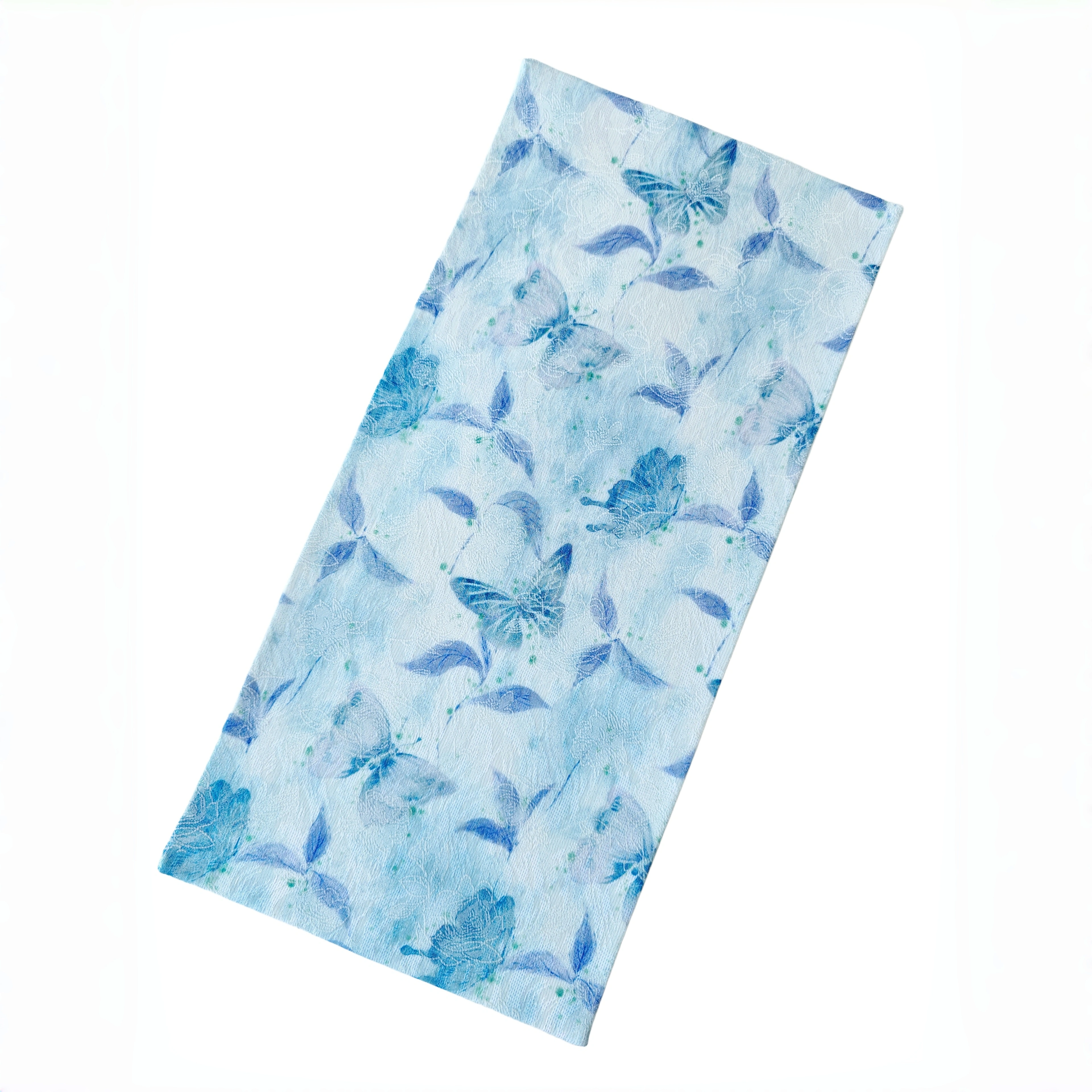 Silk Tea Mat, Blue Butterflies
