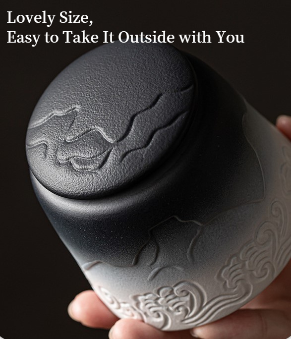 Japanese Style Ceramic Tea/Coffee Container Cans Canister, Tea Leaf Storage Sugar Canister