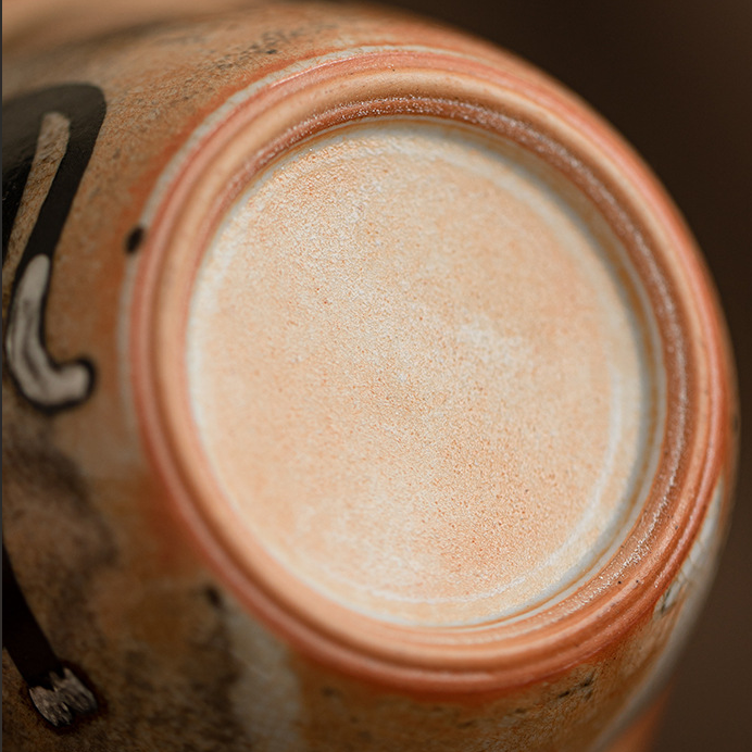 Japanese Shino Ware Style Black Cat Gaiwan 100ml