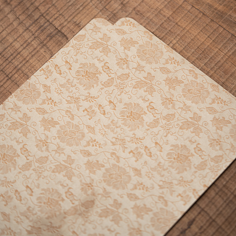 Scrolling Lotus Pattern Tea Mat, 4 Colors Optional