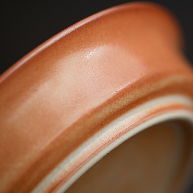 Japanese Shino Ware Style Black Cat Saucer For Teapots