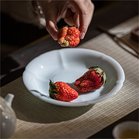 Shadow Blue Porcelain Saucer For Teapots