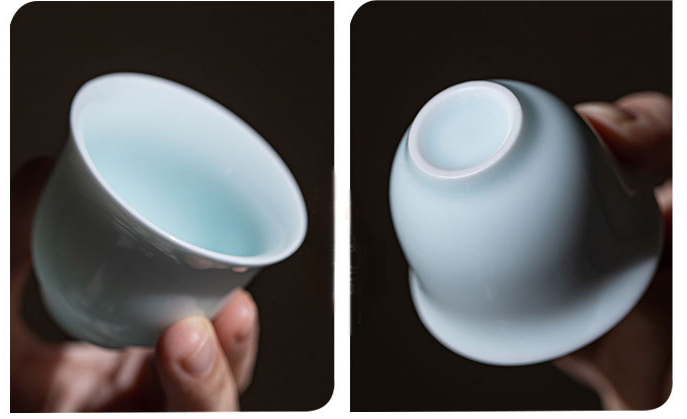 Shadow Blue Porcelain Tea Cups with Saucer 40ml