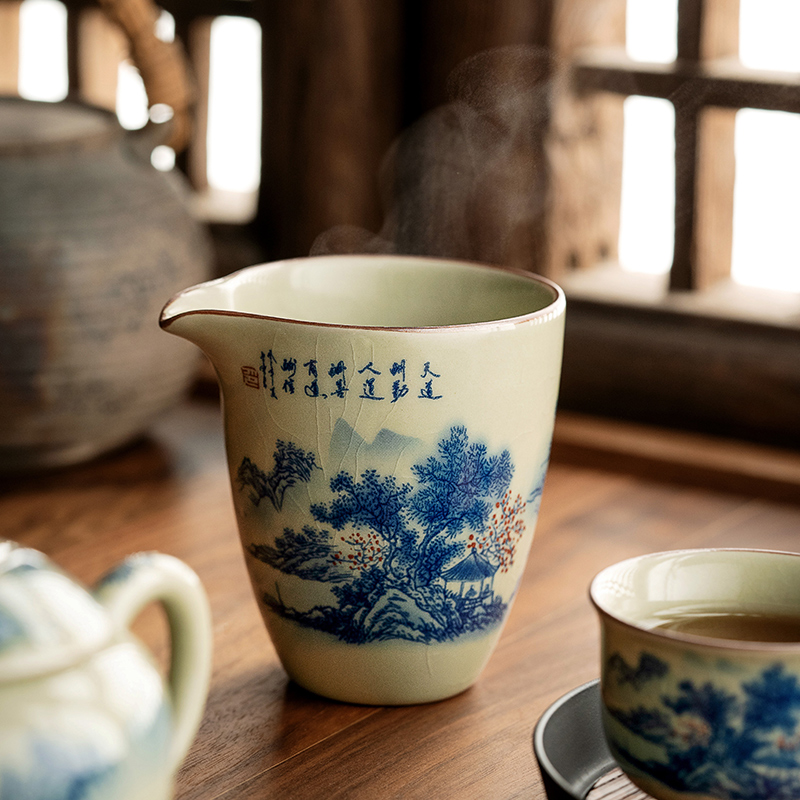 Landscape Porcelain Tea Pitcher 190ml