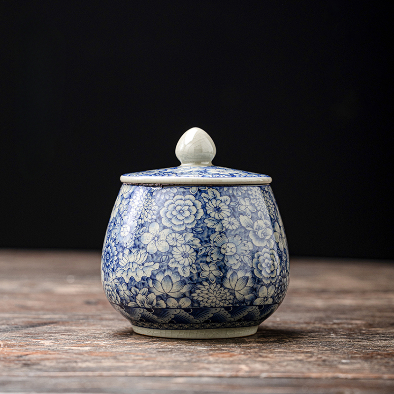 Myriad of Flowers Porcelain Tea Caddy 300ml