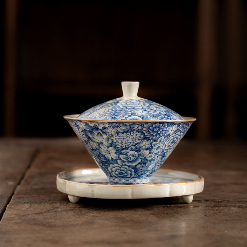 Myriad of Flowers Gaiwan with Saucer 130ml