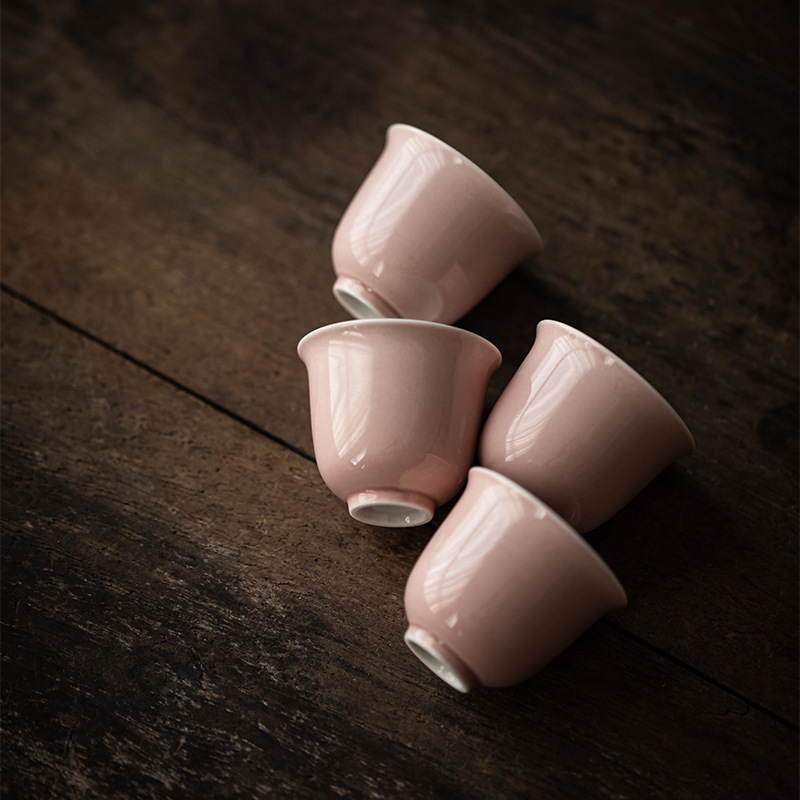 Light Pink Porcelain Tea Cups*4 PCS, 100ml