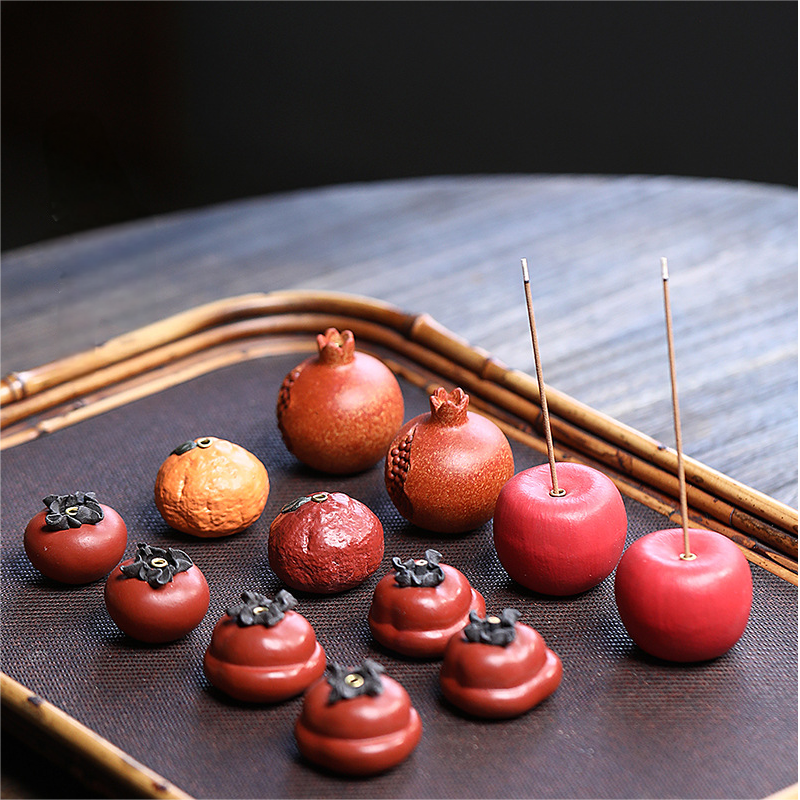 Collection of Fruit Incense Holder/Tea Pet