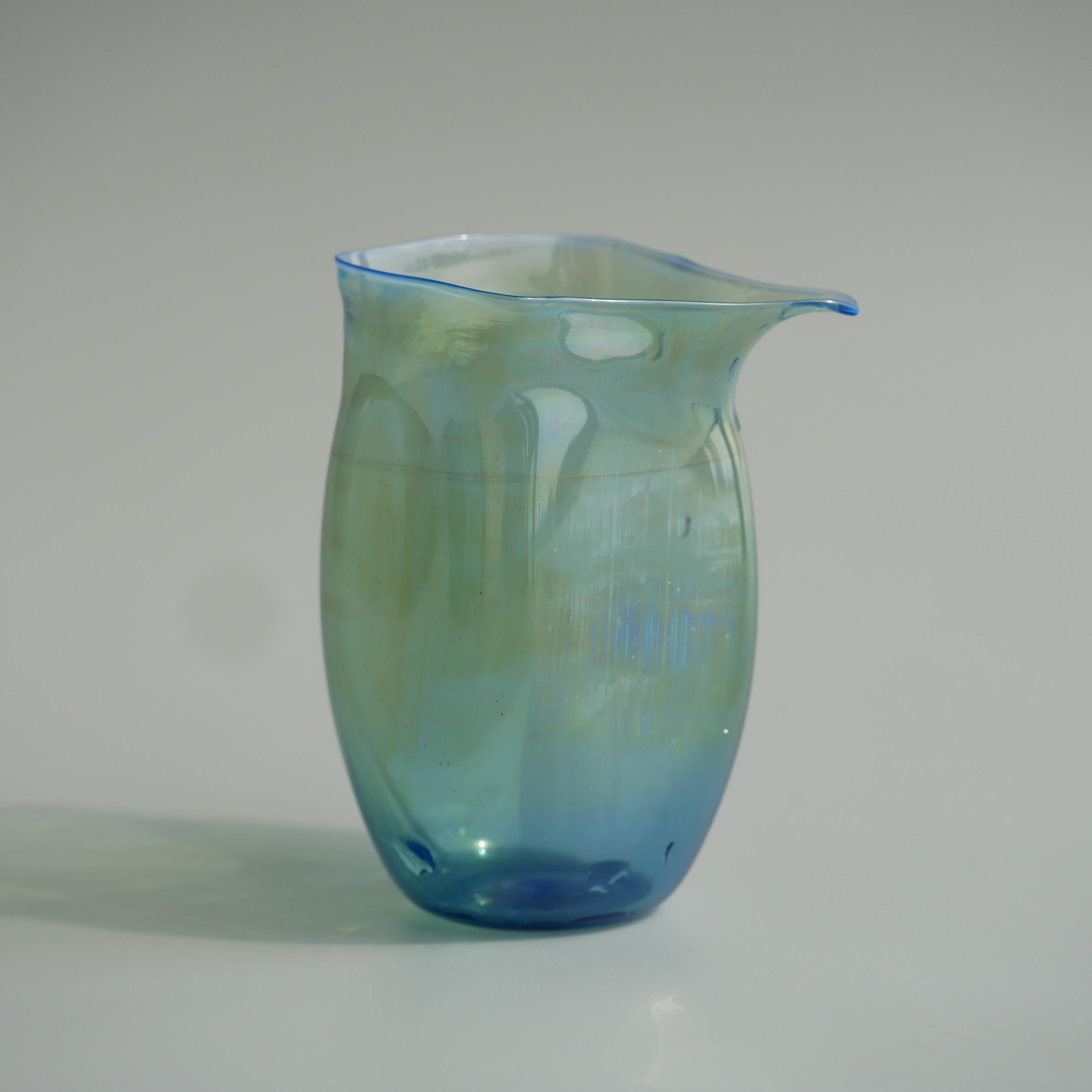 Blue Glass Pitcher